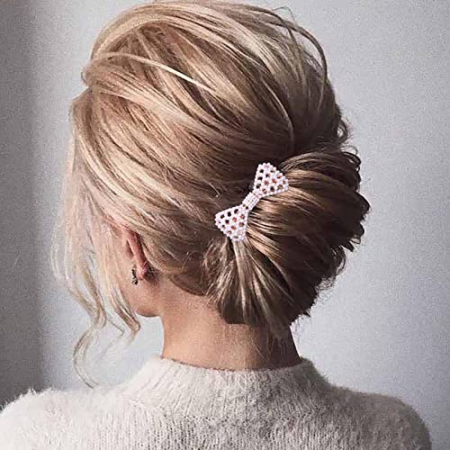 TseenYi Schleife Perlen Haarspange Perle Hochzeit Haarspange Haarspange Braut Perlen Schleife Haarspange Vintage Mini Perle Haarnadel Braut Deko Kopfschmuck Frauen und Mädchen (Gold Champagner) von TseenYi