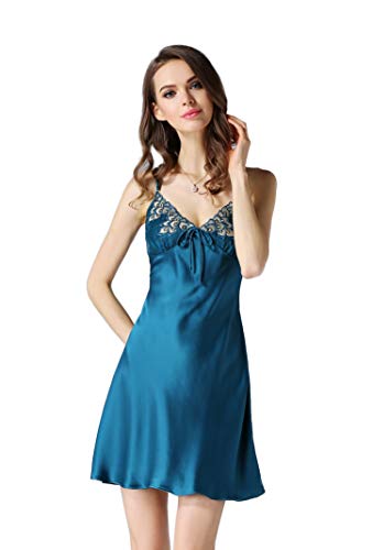 Tulpen Damen Maulbeerseide Nachtwaesche Spaghetti Strap Schlafkleider Blaugruen M Tulpen Damen Maulbeerseide Nachtwaesche Spaghetti Strap Schlafkleider Blaugruen M von Tulpen