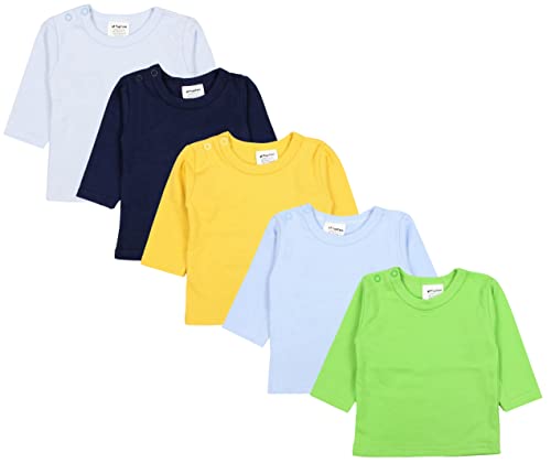 TupTam Baby Jungen Langarmshirt Gestreift 5er Set, Farbe: Mehrfarbig 2, Größe: 98 von TupTam