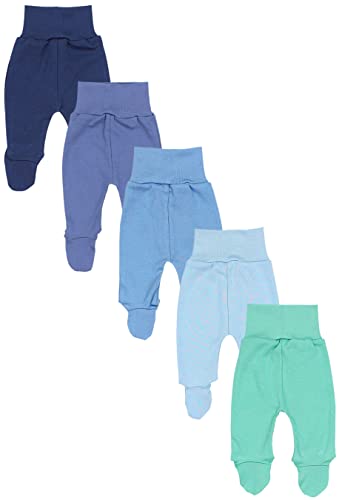 TupTam Baby Unisex Hose mit Fuß Bunte 5er Pack, Farbe: Dunkelblau Jeans Blau Mintgrün, Größe: 86 TupTam Baby Unisex Hose mit Fuß Bunte 5er Pack, Farbe: Dunkelblau Jeans Blau Mintgrün, Größe: 86 von TupTam