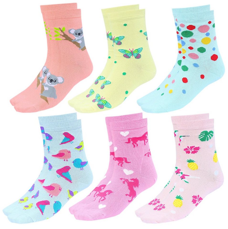 TupTam Freizeitsocken TupTam Kinder Socken Bunt Gemustert 6er Pack für Mädchen und Jungen von TupTam