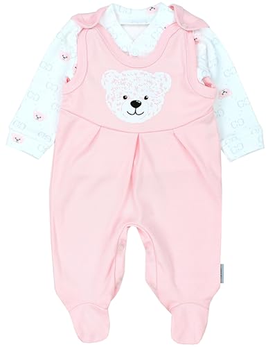 TupTam Unisex Baby Strampler Set Spruch Mamas & Papas Schatz, Farbe: Bärchen Rosa Weiß Apricot, Größe: 62 von TupTam