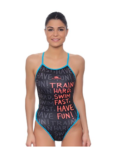 Turbo Damen Train Hard Bikini-Unterteile, Noir, X-Large von Turbo