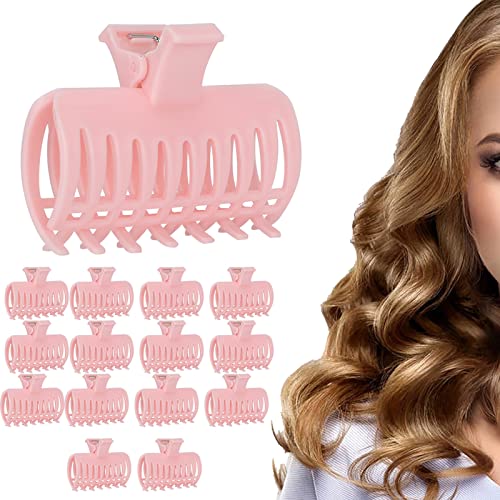 15pcs Lockenklammer -Clip -Haarwalze, Fixesklemme Holding -Werkzeug für Frauen Mädchen, geeignet für kleine mittelgroße große Jumbo Walzen, perfekt für das Styling des Haarteils von Tuwei