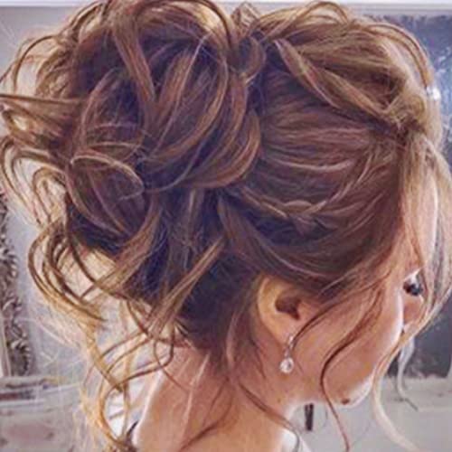 Haarknoten, Exquisiter, Eleganter, Lockiger, Synthetischer, Gewellter Haarknoten, Haarteil für Mädchen, Damen, für die Urlaubsparty von Tuwei