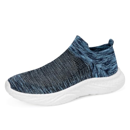 Twinice Bootsschuhe Herren Lässiger Bequemer Slip-On Sneaker Herren Für Leichte Wanderschuhe Flache Bootsschuhe modischer Outdoor-Sneaker Blau 35EU von Twinice