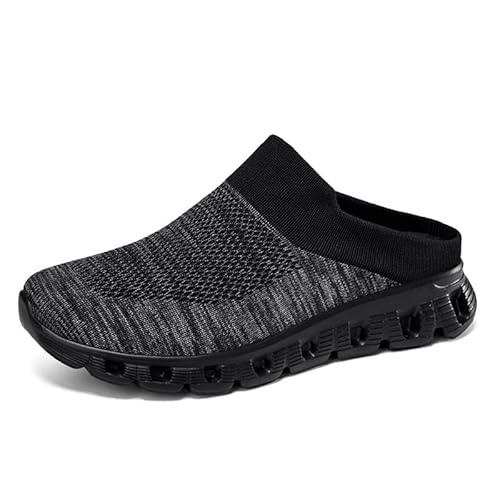 Twinice Bootsschuhe Herren Lässiger Bequemer Slip-On Sneaker Herren Für Leichte Wanderschuhe Flache Bootsschuhe modischer Outdoor-Sneaker Schwarz 47EU von Twinice