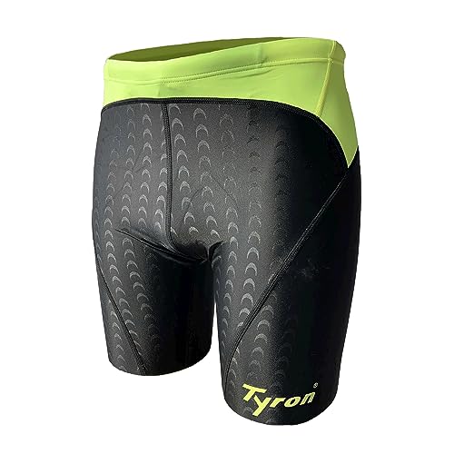 Tyron Speed Line Jammer ND (Neongelb - L) | |Badehose für Herren & Jungen | Schwimm Training und Wettkampf | Jammer | Tight | knielange Schwimmhose von Tyron