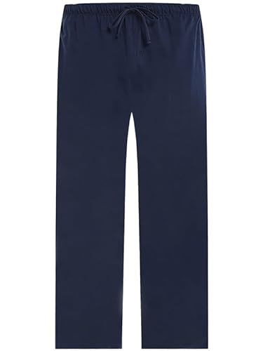 U2SKIIN Pyjamahose Herren lang 100% Baumwolle, Schlafhose Herren Schlafanzughose lang Pyjama Hose Schlafanzug Hose Freizeithose Haushose (Navy, S) von U2SKIIN