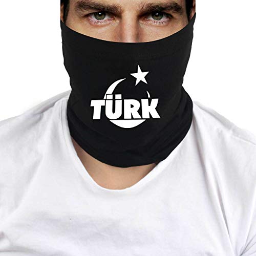 ÜLKÜCÜ Market Schutzmaske Halstuch Thermal Schneemaske Schlauchschal Rundschal Multifunktionstuch Bandana Halskrause Halswärmer Sport Motorrad Ski schwarz von ÜLKÜCÜ Market