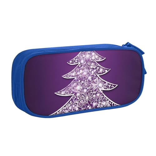 UENFFKDAP Christmas Purple Tree Large Capacity Pencil Case Student Pencil Case Zipper Pencil Case Cosmetic Bag Suitable for Schools and Offices, Unisex, blau, Einheitsgröße, Kosmetiktasche UENFFKDAP Christmas Purple Tree Large Capacity Pencil Case Student Pencil Case Zipper Pencil Case Cosmetic Bag Suitable for Schools and Offices, Unisex, blau, Einheitsgröße, Kosmetiktasche von UENFFKDAP