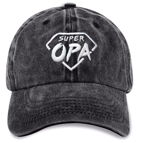 Opa Geschenk Geburtstag, Super Opa Cap Opa, Bester Opa Geschenk Cap Geburtstagsgeschenk Weihnachten Geschenke für Männer zum Geburtstag 40 50 60 70 80 Mann von UEOTO