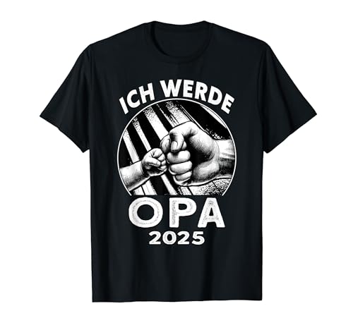 Ich werde Opa 2025 Baby Ankündigung Opa 2025 T-Shirt von Überraschung Schwangerschaft werdender Opa