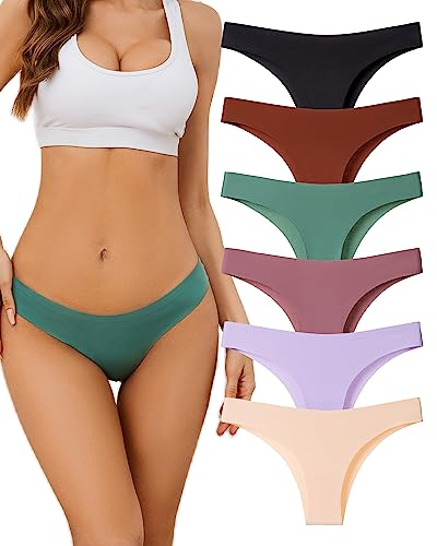 UGDUCK Seamless Slips Damen Nahtlo Hipster Unsichtbare Unterhosen Sexy Panties Bequem Unterwäsche Bequem Frauen Panties Bikini 6er Pack S-XL von UGDUCK