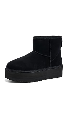 UGG Damen Classic Mini Platform Mode-Stiefel, Black, 37 EU von UGG