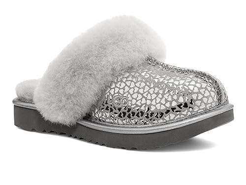 UGG Mädchen Cozy Ii Gel Hearts Hausschuh, Silber, 23 EU von UGG