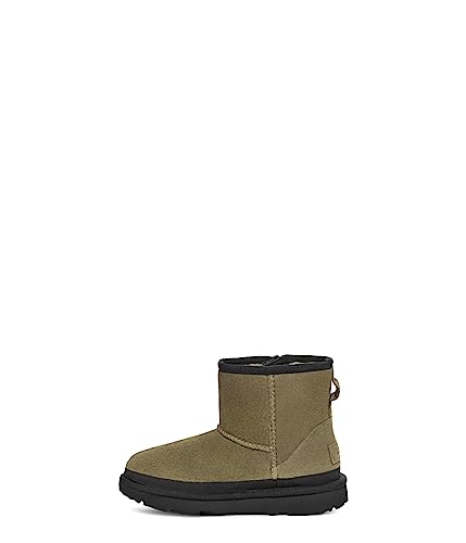 UGG Unisex-Kinder K Classic Mini Zipper Tape Logo Fashion Boot, Burnt Olive, 2 US Little Kid von UGG