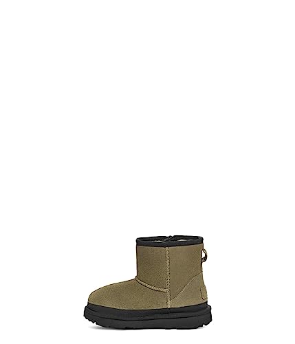 UGG Unisex-Kinder T Classic Mini Zipper Tape Logo Fashion Boot, Burnt Olive, 12 US Little Kid von UGG