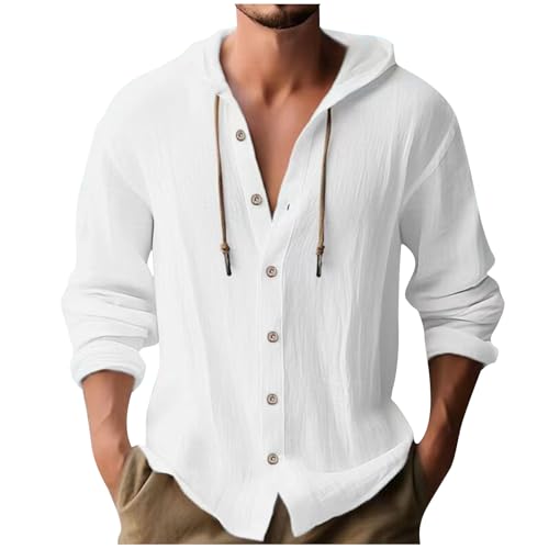 UHouse Leinenhemd Herren Langarm mit Kapuze Freizeit Langarm Hemd Warehouse Deal Baumwolle Leinen Hawaiihemd Leichte Dünne Hoodie Bequeme Kapuzenshirt Locke Herrenhemden Angebote Weiß 3XL UHouse Leinenhemd Herren Langarm mit Kapuze Freizeit Langarm Hemd Warehouse Deal Baumwolle Leinen Hawaiihemd Leichte Dünne Hoodie Bequeme Kapuzenshirt Locke Herrenhemden Angebote Weiß 3XL von UHouse