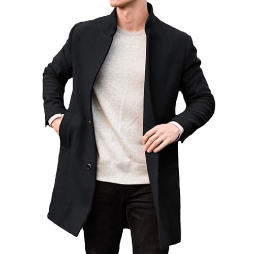UHouse Mantel Herren Wolle Wintermantel Slim Fit Wollmantel Trenchcoat Leichte Übergangsmantel Bequeme Herren-Mäntel Große Größen Kurzmantel Business Herrenmantel Blitzangebote Des Tages Schwarz M UHouse Mantel Herren Wolle Wintermantel Slim Fit Wollmantel Trenchcoat Leichte Übergangsmantel Bequeme Herren-Mäntel Große Größen Kurzmantel Business Herrenmantel Blitzangebote Des Tages Schwarz M von UHouse
