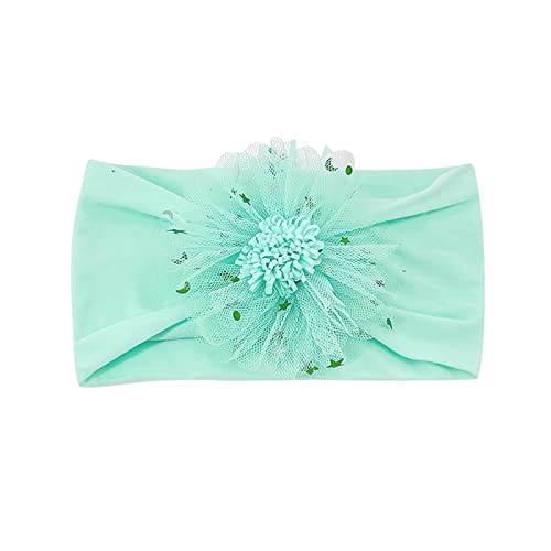 Baby-Stirnbänder für Mädchen, mit Spitze, Blume, weiche Headwraps für Babys, Neugeborene, Nylon, Blumen-Stirnband, Kinder-Turban-Stirnband (O, Einheitsgröße) von UIFLQXX