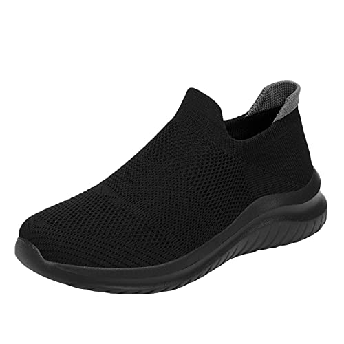 Modische Schnürschuhe, lässig, Sport, Damen, leicht, atmungsaktiv, Vorteilssneaker, rutschfest, Fußgewölbeunterstützung, Sportschuhe, Schwarz , 39 EU von UIFLQXX