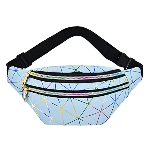 Stock Fanny Pack Benutzerdefinierte Logo Gedruckt Männer Frauen PU Reisepass Abdeckung Nationale Schnalle Gurt Taille Tasche Leder Messenger Bag für Männer, blau, Einheitsgröße, Reiserucksäcke von UIFLQXX