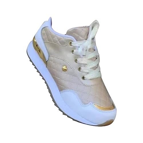 UIFLQXX Fresh Foam Sneaker – Damen-Laufschuhe, atmungsaktiv, farblich passend, lässig, khaki, 37 EU von UIFLQXX