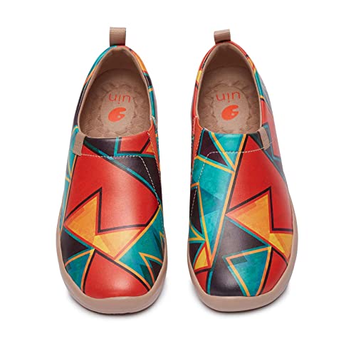 UIN Damen Casual Fashion Schuhe mit PU Obermaterial und Eva Außensohle Wanderschuhe Kunst gemalt Slip On Schuhe Low-Tops Toledo I Faith(EU 35 UIN Damen Casual Fashion Schuhe mit PU Obermaterial und Eva Außensohle Wanderschuhe Kunst gemalt Slip On Schuhe Low-Tops Toledo I Faith(EU 35 von UIN