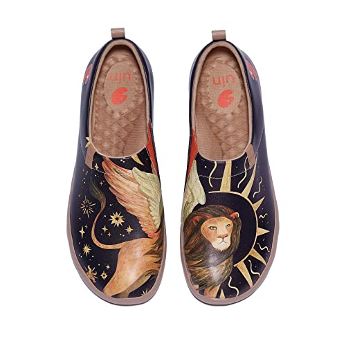 UIN Damen Casual Fashion Schuhe mit PU Obermaterial und Eva Außensohle Wanderschuhe Kunst gemalt Slip On Schuhe Low-Tops Toledo I Leo(EU 41 UIN Damen Casual Fashion Schuhe mit PU Obermaterial und Eva Außensohle Wanderschuhe Kunst gemalt Slip On Schuhe Low-Tops Toledo I Leo(EU 41 von UIN