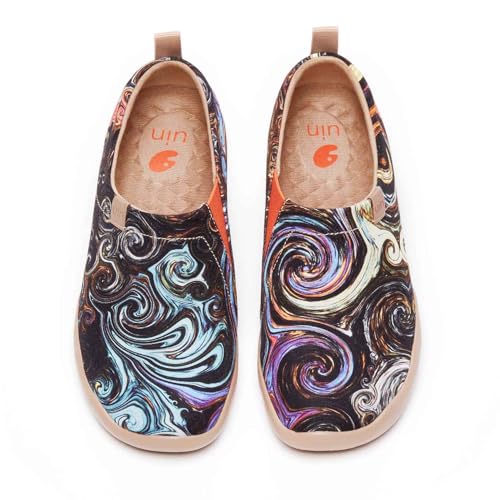 UIN Damen Segelschuhe Sternenacht Gedrukt Slip On Schuhe Schwarz 36 UIN Damen Segelschuhe Sternenacht Gedrukt Slip On Schuhe Schwarz 36 von UIN