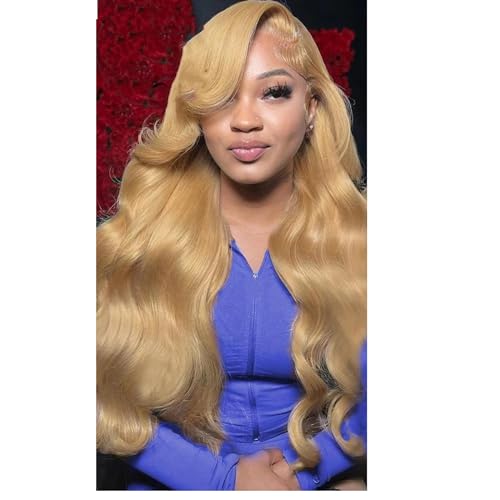 Lace Front Perücke Gewellt Ohne Kleber Vorgezupft 180% Dichte Synthetische 13 X 4 Lace Front Perücken Für Frauen Body Wave 13x4 Lace Wigs#30Inches von UIOKLMJH