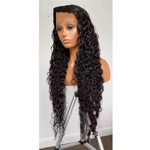 Lace Front Perücke Vorgezupft Transaprent Lace Frontal Perücken Für Frauen Wasserwellen Echthaar Perücken 4x4 Lace Closure 8inches#180 Density von UIOKLMJH