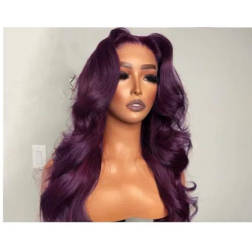 Lace Front Perücken Synthetische Leimlose 13 X 4 Körperwellen Lace Front Perücken Für Frauen Vorgezupft 01red 13x4 Lace Front Wigs28Inch von UIOKLMJH