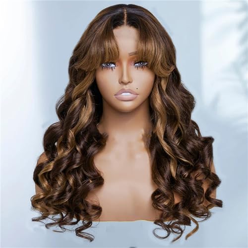 Spitze Front Perücke Synthetische Spitze Lockere Wellen Perücke Spitze Frontal Perücken Für Frauen Ombre Welle Cosplay Haar 11 13X4 Lace Front Wigs#28inches von UIOKLMJH