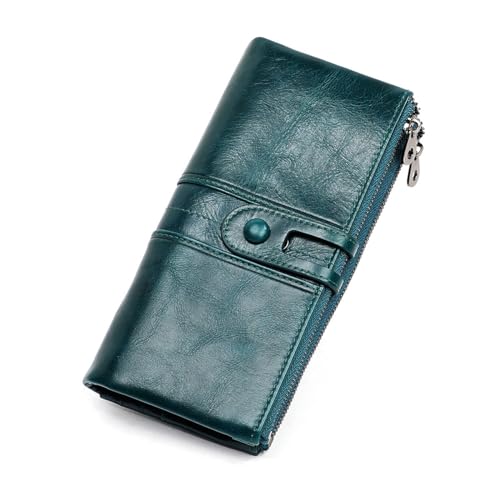 UIOPPOI Lether Retro Slim Kartenetui Biofold Reisepassetui Reisebrieftasche Große Kapazität Herrenbrieftaschen, Kartenetuis und Geld-Organizer 21X10X2.5CM A von UIOPPOI