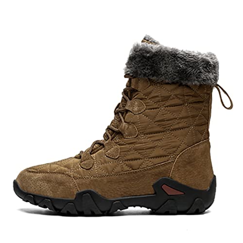 Super Warm Herren Schneestiefel Outdoor Wildleder Leder Stiefel Männer Winterschuhe Hohe Mitte Kalb Halten Warm Stiefel von UJDKCF