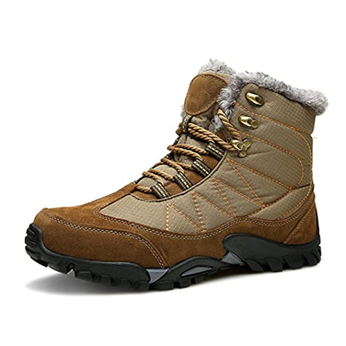 Winter Super Warm Herren Schneestiefel Mit Kurze Plüsch Stiefeletten Herren Schuhe Wasserdicht Stoff Winterschuhe von UJDKCF