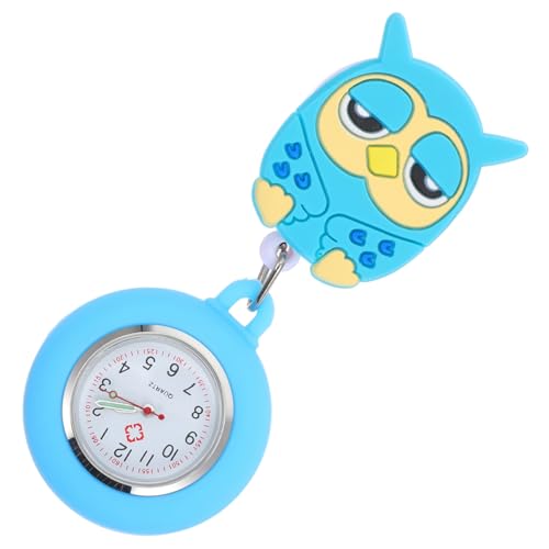 Zubehör Mode Taschenuhr Himmelblaue Uhr Owl Design Taschenuhr Dehnbare Taschenuhr Hängende Uhr Schlüsselanhänger Personalisiert von UKCOCO