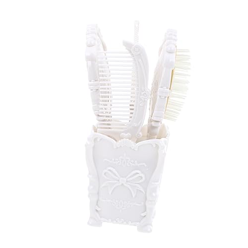 UKCOCO 5Stücke Teiliges Vintage Kosmetikspiegel Set mit Haarkamm und Bürstenhalter für Salon und Zuhause für Nasses und Trockenes Haar Praktischem UKCOCO 5Stücke Teiliges Vintage Kosmetikspiegel Set mit Haarkamm und Bürstenhalter für Salon und Zuhause für Nasses und Trockenes Haar Praktischem von UKCOCO