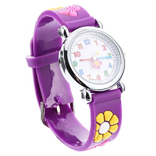 UKCOCO Kinder Uhren 3D Niedlichen Cartoon Blumen Muster Kinder Armbanduhr Silikonband für 3-10 Jahre Jungen Mädchen Kleines Kind von UKCOCO