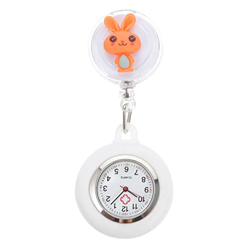 UKCOCO 1stk Kaninchenkrankenschwester Formular Taschenuhr Mit Kette Frauen Uhr Digitaluhr Für Frauen Rabbit Designed Pocket Watch Brustuhr Legierung Damen Gürtel Silikon von UKCOCO