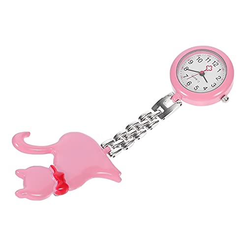 UKCOCO 1 STK Taschenuhr Fob Uhr Clip Auf Uhr Katze Uhr Uhrenanhänger Mfa Uhr Gewöhnlicher Glasspiegel Fräulein Medizinisch Geschenk von UKCOCO