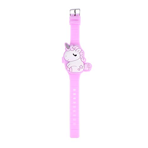 UKCOCO Stilvolle Uhr Einhorn Uhr für kleine Mädchen Cartoon Clamshell Design Kinder Digitale LED- Uhr von UKCOCO