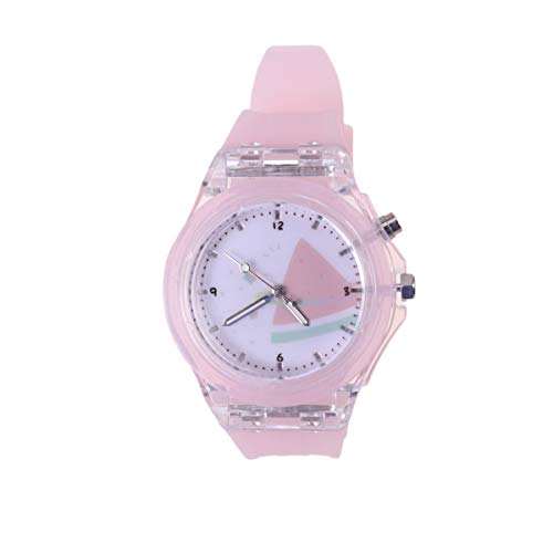 UKCOCO Stilvolle Uhr Nette Kinderuhr Luminous Kid Watch Kreative Kid Glowing Watch Süßigkeiten Farbe Kid Watch (Luminous Pink Watermelon) von UKCOCO