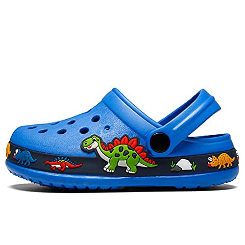 UKKD Gartenschuhe Sommerkinder Hausschuhe Einhorn-Clogs Für Mädchen-Designer-Rutsche Für Jungen Strand Outdoor-Kinder-Clog-Kindern-Blue,27 von UKKD