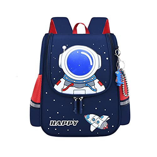 UKKO Schulrucksack Primärer Student Rucksack Kleine Kindergarten Schule Rucksack Kinder Geschenk Erste Klasse Schultaschen Reflektierende Streifen-Blue Space von UKKO