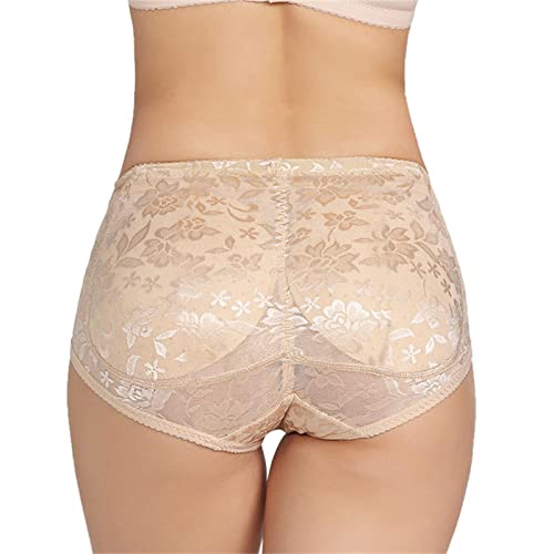 UKKO Shapewear Damen Mesh Atmungsaktive Gefälschte Gesäß Sexy Hüfte Shaping Slips Taille Trainer Höschen-Apricot,M von UKKO