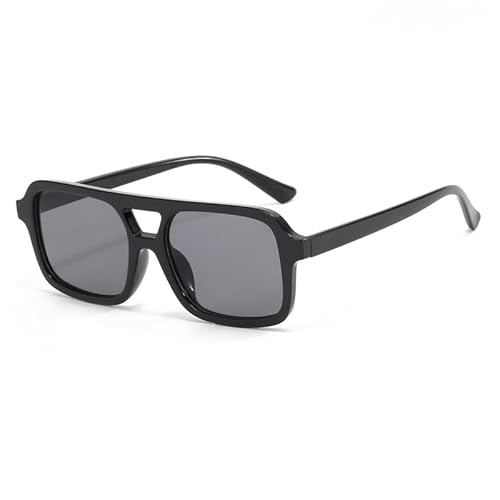 ULELA DIKML Doppelstab-Sonnenbrille, modisch, Retro, Leopardenmuster, PC-Sonnenbrille für Damen und Herren, dekorative Schattierungen, Requisiten für Strand, Rave, Party, Valentinstag, Geschenk, von ULELA DIKML