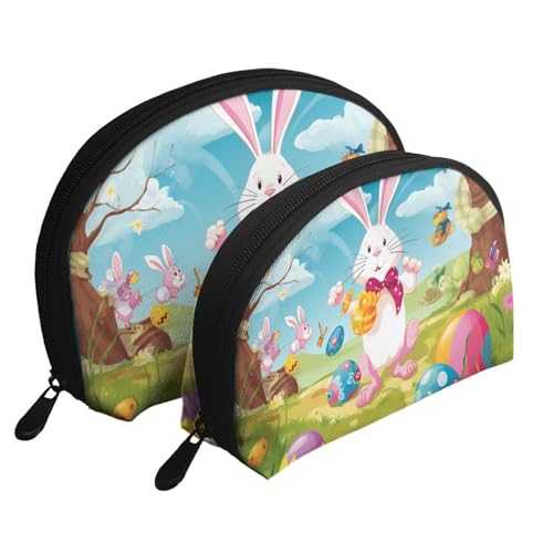 Spring Happy Festival Holiday Printing Shell Makeup Bag Set 2-teiliges Kosmetiktaschen Tragbare Reise Make-up Aufbewahrungstasche für Frauen Mädchen, weiß, Einheitsgröße, Kosmetiktasche Spring Happy Festival Holiday Printing Shell Makeup Bag Set 2-teiliges Kosmetiktaschen Tragbare Reise Make-up Aufbewahrungstasche für Frauen Mädchen, weiß, Einheitsgröße, Kosmetiktasche von ULKMFFCF